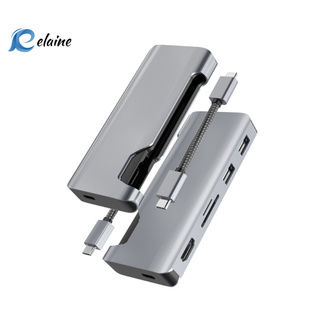 [Xi] adaptador de estación de carga USB 7 en 1 tipo C USB-C a HDMI compatible con RJ45 USB 3.0 PD (9)