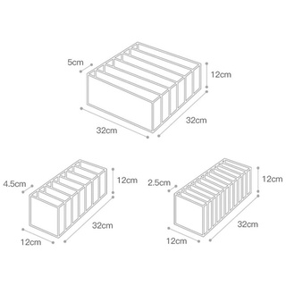 ropa interior caja de almacenamiento con compartimentos calcetines sujetador calzoncillos caja armario ordenado almacenamiento k1b7 (9)