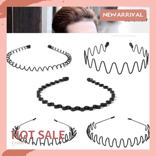[TS] diadema ondulado de Metal con estilo para hombre/accesorio de aro para el cabello