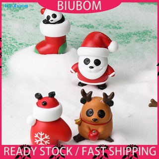 biuboom-Adhesivo Magnético Para Nevera , Diseño De Panda Navidad