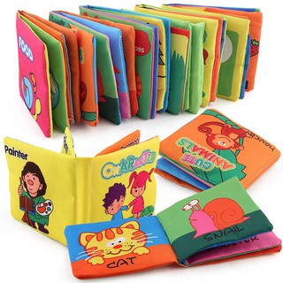 12 Styles Baby Early Educatinal Cognitive Cloth Books Soft Puzzle Toys