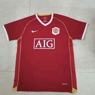 （FIFA Jersey）0607 season Manchester United home red classic retro short-sleeved football shirt sports casual football un