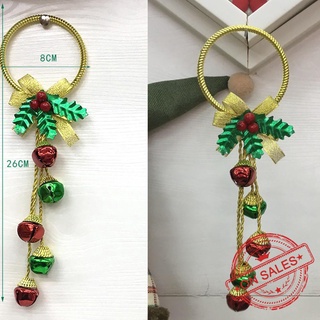 colgante de navidad anillo de puerta colgante campana accesorios de navidad campana decoración de navidad árbol g6d7