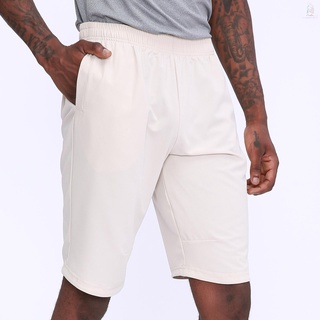 Hombres pantalones cortos deportivos de secado rápido bolsillos laterales elásticos cintura pantalones cortos para entrenamiento de baloncesto correr Casual