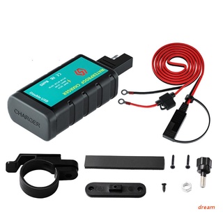 dream black efficient charger 1422c3 dual usb carga 1,4 m ot cable terminal para teléfono inteligente tablet gps motocicleta cargador