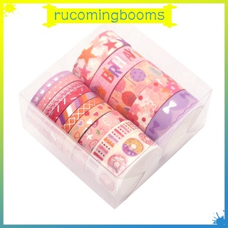 [rucomingbooms] 15 Rollos Washi Cinta Pack Set Adhesivo Decorativo Cinta de Enmascarar