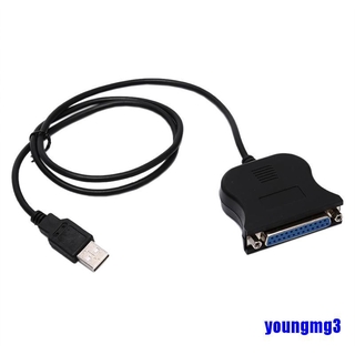 IEEE 1284 25 pines puerto paralelo a USB 2.0 Cable de impresora USB a adaptador paralelo