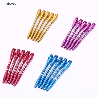 nicwy 5pcs 4 colores azul/rojo/oro/púrpura aleación de aluminio dardos ejes 2ba hilo dardo mx