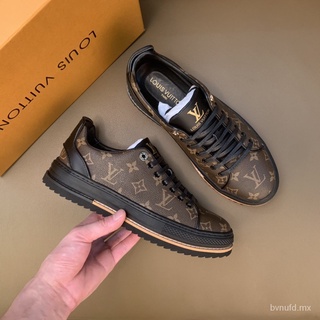 💯【ORIGINALS QUALITY 100%】Calçados esportivos / sapatos casuais masculinos de couro da Louis Vuitton em promoção de novo estilo