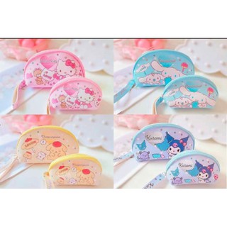 Monedero versátil bolsa cosmética conjunto contenido 2 Sanrio Hello Kitty Kuromi Pompompurin Cinnamoroll