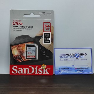 Sandisk Ultra Class 10 SDHC tarjeta de memoria 64GB para Nikon Canon Fuji Sony hasta 100mbps