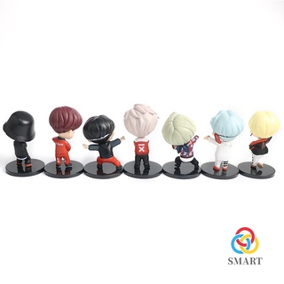 7 unids/Set BTS Tiny TAN Mini figura Bangtan Boys grupos BTS Anime figura de juguete grupo de regalo ídolo muñeca modelo de PVC (3)