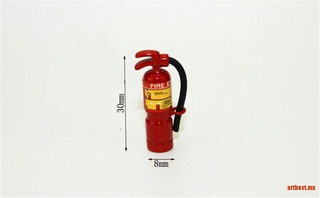 ARTBEST Hot Sale 1:12 escala rojo extintor de muñecas casa miniatura accesorio