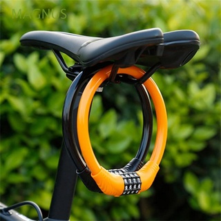 MAGNUS código portátil cerradura de Metal contraseña cerraduras de bicicleta accesorios de viaje anillo de ciclismo bloqueo antirrobo combinación de 4 dígitos Durable cerradura de seguridad/Multicolor