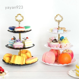Yayan923 Guangxkk Chuangju [] soporte de magdalenas de 3 niveles para tartas, postres, boda, evento, fiesta, torre, placa nueva
