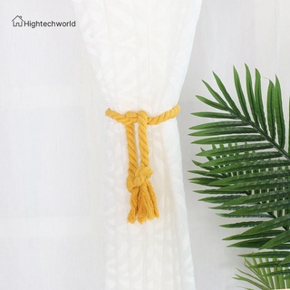 Hightechworld - cuerda de lino de algodón, Color sólido, hebilla de cortina, Clip de tejido a mano (9)