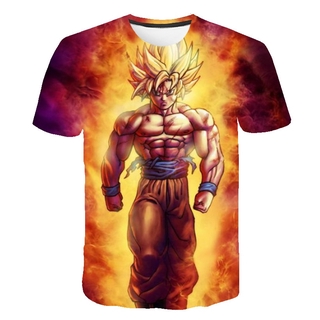 2020 Dragon ball Goku Vegeta - verano ropa de los niños niños de manga corta t-shirt niños sudadera ropa de niño niños camiseta (2)