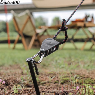 Emden100 compacto fijo polea de elevación de la cuerda de gancho de trinquete de montaje de cabestrillo suave para acampar