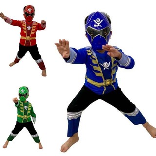 Power RANGERS disfraz con máscaras de plástico/ropa de poder RENJERS/ropa niños