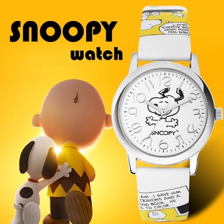Lindo Snoopy reloj de las mujeres reloj clásico de los hombres reloj de niño reloj de marca genuina Casual moda cuarzo relojes de cuero impermeable
