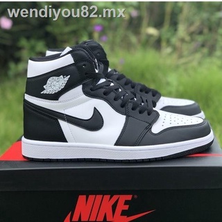 Nike ♦nuevo nike air jordan 1 retro high og negro blanco panda hombres y mujeres zapatos de baloncesto aj1 zapatillas de deporte 555088-010