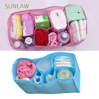 sunlaw organizador al aire libre bolsa de almacenamiento de bebé en bolsa de viaje portátil botella de agua pañal cambio de pañales divisor interior/multicolor