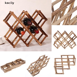 kaciiy - estante de madera para vino tinto (5/6/10, soporte para botellas, barra, estante plegable mx)