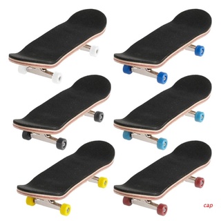 cap 1Set Wooden Deck Fingerboard Skateboard Sport Games Kids Gift Maple Wood Set New