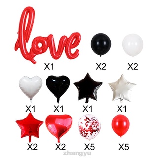 Background Anniversary Birthday Party Wedding Decor Engagement Heart Shaped Valentine Day Love Balloons Kit