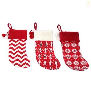 (Cosh) 3 piezas calcetines De lana tejido Para decoración De árbol De navidad/navidad/fiesta navideña/decoración De navidad