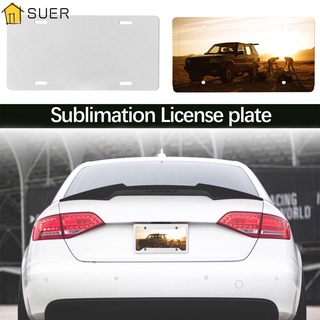 SUER Practical Sublimation License Plate Custom Personalized Blank License Plate Sublimation License Plate Frame DIY Car Tags Metal Automotive Aluminium Bracket