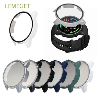 LEMEGET All In One Package Mi Watch Protective Case Smart Watch Screen Protector Tempered Film Frame Color Sports Version Grass Sport Color Watch Case/Multicolor