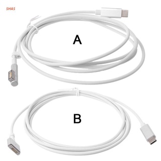 Shas tipo C USB C a Magsafe1/2 Cable de cargador para MacBook Retina Pro Air 45W 60W 85W adaptador de alimentación cargador