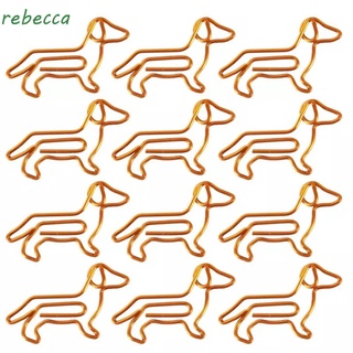 rebecca lindo dachshund creativo marcador clip clips de papel abrazaderas de papel personalización de dibujos animados forma especial animal forma dorada clip de papel
