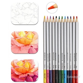 sut 40pcs lápiz de colores soluble en agua borrador sacapuntas kit de artículos de arte