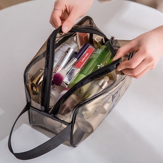 Bolsa de maquillaje: bolsa de cosméticos transparente, impermeable, portátil, de viaje, de gran capacidad, bolsa de almacenamiento de pvc, bolsa de lavado de pvc, pequeñas bolsas de maquillaje