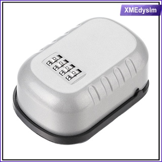 [xmedyslm] caja de bloqueo de llaves de seguridad de 4 dígitos de aleación de zinc montado en la pared para llave de repuesto exterior caja de seguridad impermeable caja de almacenamiento de llaves