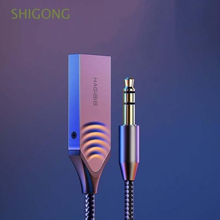SHIGONG Cable De Audio Estéreo Inalámbrico Adaptador Auriculares AUX 3.5 Mm Jack Portátil USB Modulador De Llamadas Navegación Bluetooth 5.0 Receptor/Multicolor