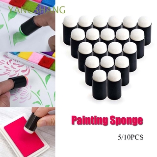 YANGSHANG 10 unids/set de dedo pintura de los niños herramientas de arte pintura esponja dibujo de la tarjeta de tinción de la pintura de la tiza
