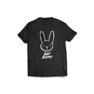 Playera Bad Bunny color negro en algodón para dama y caballero