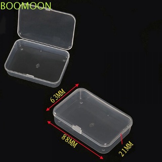 BOOMOON 2PCS Mini Plastico transparente|Contenedor Cajas de|Coleccion Caso Nuevo CRAFT Con tapa