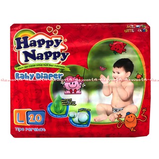 Happy Nappy Baby pañal L 20 piezas venas adhesivas y se puede instalar repetidamente