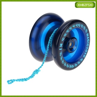 [fsxi] k1 profesional yoyo bola de plástico abs con cadena de 8 bolas \" u\" tipo rodamiento azul
