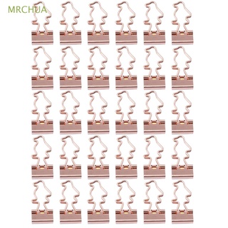 MRCHUA 30pcs High Quality Binder Clips File Metal Paper Clip New Mini Book Cat Heart Cactus Stationery Office Supplies