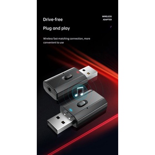 5.0 Adaptador Bluetooth USB Inalámbrico Transmisor Receptor De Música Audio Para PC TV Coche Manos Libres 3.5 Mm Auxiliar CU (6)