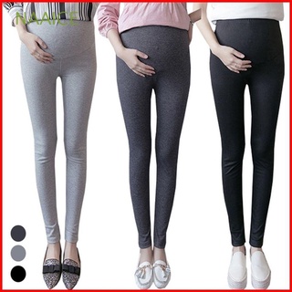 naaice mujeres de moda mujeres embarazadas acogedor embarazo yoga pantalones slim leggings color sólido fitness flaco cintura alta maternidad tela/multicolor (1)