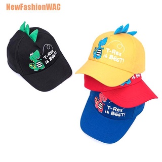 [NewFashionWAC] -gorra de béisbol para niños de dibujos animados dinosaurio Snapback ajustable bebé niños gorra de sol (4)