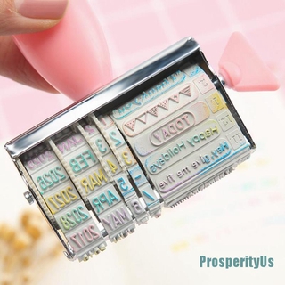 [prosperityus] rodillo portátil sello de fecha sello de tintapad diy scrapbooking tarjeta de fabricación de manualidades