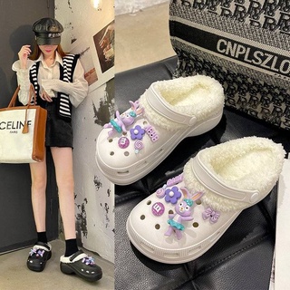 Baotou ban tuo xie mujer 2021otoño nuevo forro polar zapatillas térmicas Girly aumento de las zapatillas de algodón de las mujeres CYjk
