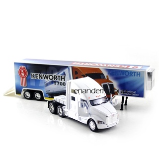 Diecast miniatura Metal camión contenedor coche Kenworth juguete - blanco